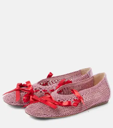 Simone Rocha Bow-detail crochet ballet flats | Thumbnail 3 Simone Rocha Bow-detail crochet ballet flats | Thumbnail 3