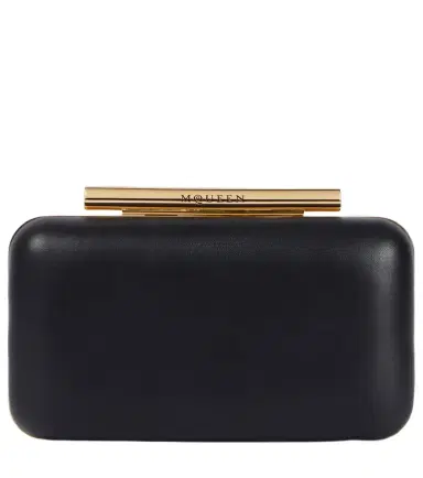 McQueen T-Bar leather box clutch | Thumbnail 1 McQueen T-Bar leather box clutch | Thumbnail 1
