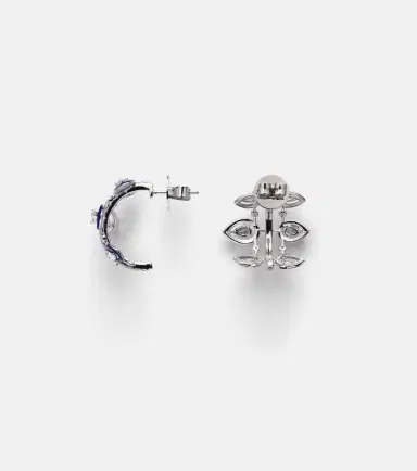 Kamyen Tulip 18kt white gold earrings with diamonds | Thumbnail 4 Kamyen Tulip 18kt white gold earrings with diamonds | Thumbnail 4