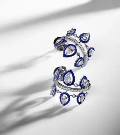 Kamyen Tulip 18kt white gold earrings with diamonds | Thumbnail 5 Kamyen Tulip 18kt white gold earrings with diamonds | Thumbnail 5