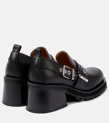 Ganni Feminine faux leather platform loafers | Thumbnail 2 Ganni Feminine faux leather platform loafers | Thumbnail 2