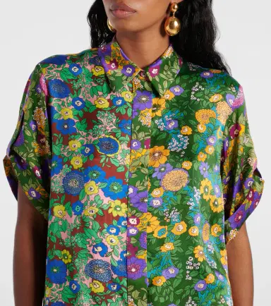 Alemais Alémais Printed silk satin shirt | Thumbnail 3 Alemais Alémais Printed silk satin shirt | Thumbnail 3