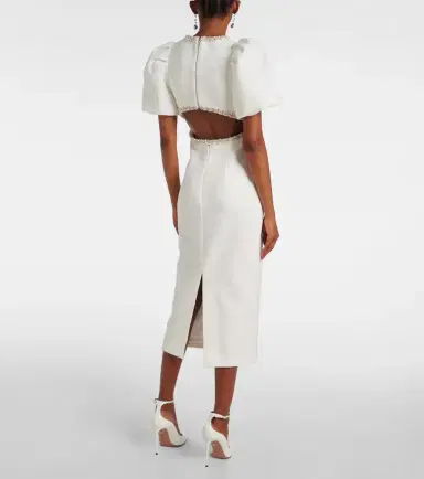 Rebecca Vallance Bridal Alicia embellished crêpe midi dress | Thumbnail 2 Rebecca Vallance Bridal Alicia embellished crêpe midi dress | Thumbnail 2