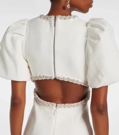 Rebecca Vallance Bridal Alicia embellished crêpe midi dress | Thumbnail 4 Rebecca Vallance Bridal Alicia embellished crêpe midi dress | Thumbnail 4