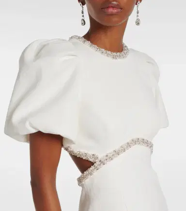 Rebecca Vallance Bridal Alicia embellished crêpe midi dress | Thumbnail 5 Rebecca Vallance Bridal Alicia embellished crêpe midi dress | Thumbnail 5