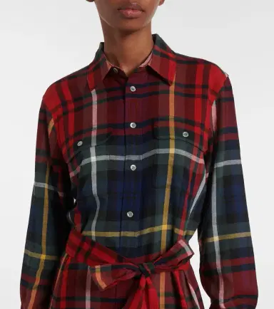 Polo Ralph Lauren Checked cotton-blend shirt dress | Thumbnail 5 Polo Ralph Lauren Checked cotton-blend shirt dress | Thumbnail 5