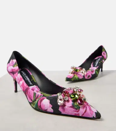 Dolce & Gabbana Lollo embellished floral pumps | Thumbnail 3 Dolce & Gabbana Lollo embellished floral pumps | Thumbnail 3