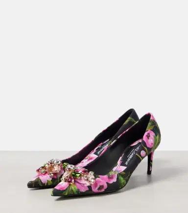 Dolce & Gabbana Lollo embellished floral pumps | Thumbnail 4 Dolce & Gabbana Lollo embellished floral pumps | Thumbnail 4