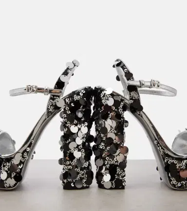 Dolce & Gabbana Sequined faux leather platform sandals | Thumbnail 2 Dolce & Gabbana Sequined faux leather platform sandals | Thumbnail 2