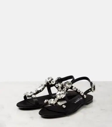 Dolce & Gabbana Bianca embellished satin sandals | Thumbnail 2 Dolce & Gabbana Bianca embellished satin sandals | Thumbnail 2