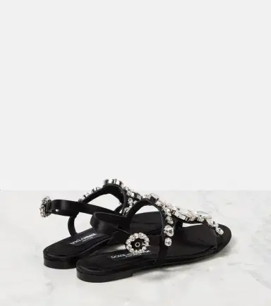 Dolce & Gabbana Bianca embellished satin sandals | Thumbnail 4 Dolce & Gabbana Bianca embellished satin sandals | Thumbnail 4