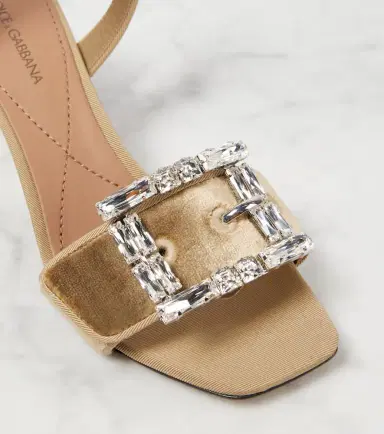 Dolce & Gabbana Embellished velvet sandals | Thumbnail 2 Dolce & Gabbana Embellished velvet sandals | Thumbnail 2