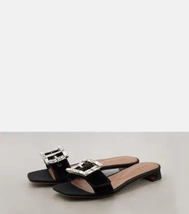Dolce & Gabbana Embellished velvet slides | Thumbnail 3 Dolce & Gabbana Embellished velvet slides | Thumbnail 3
