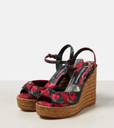 Dolce & Gabbana Floral canvas espadrille wedges | Thumbnail 3 Dolce & Gabbana Floral canvas espadrille wedges | Thumbnail 3