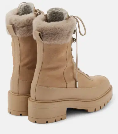 Aquazzura Very Cortina shearling-trimmed ankle boots | Thumbnail 3 Aquazzura Very Cortina shearling-trimmed ankle boots | Thumbnail 3