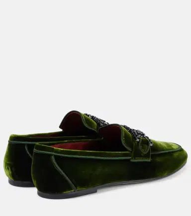 Tod's Kate embellished velvet loafers | Thumbnail 4 Tod's Kate embellished velvet loafers | Thumbnail 4