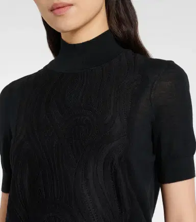 Joseph Knitted wool and silk lace top | Thumbnail 2 Joseph Knitted wool and silk lace top | Thumbnail 2
