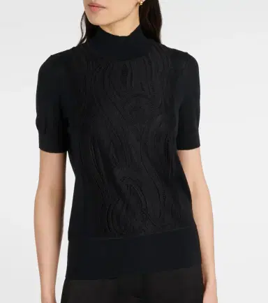 Joseph Knitted wool and silk lace top | Thumbnail 4 Joseph Knitted wool and silk lace top | Thumbnail 4