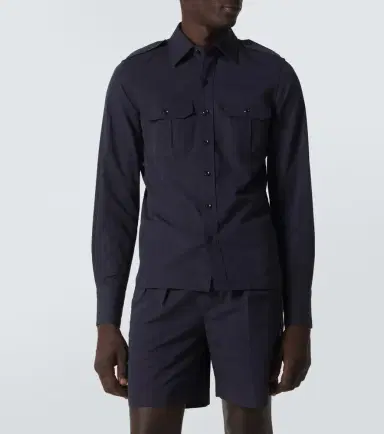 Tom Ford Cotton and silk poplin shirt | Thumbnail 4 Tom Ford Cotton and silk poplin shirt | Thumbnail 4