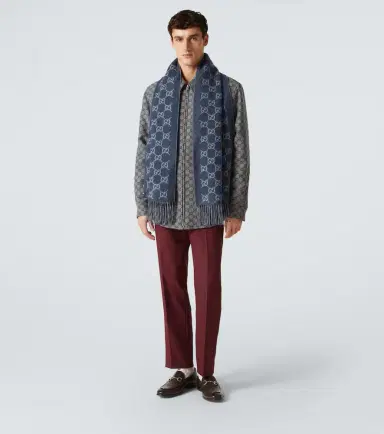Gucci GG cashmere scarf | Thumbnail 2 Gucci GG cashmere scarf | Thumbnail 2