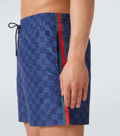 Gucci GG Supreme Web Stripe swim trunks | Thumbnail 4 Gucci GG Supreme Web Stripe swim trunks | Thumbnail 4