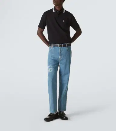 Gucci GG Web cotton-blend polo shirt | Thumbnail 3 Gucci GG Web cotton-blend polo shirt | Thumbnail 3