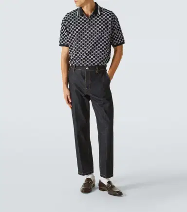 Gucci GG cotton piquet jacquard polo shirt | Thumbnail 2 Gucci GG cotton piquet jacquard polo shirt | Thumbnail 2
