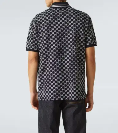 Gucci GG cotton piquet jacquard polo shirt | Thumbnail 3 Gucci GG cotton piquet jacquard polo shirt | Thumbnail 3