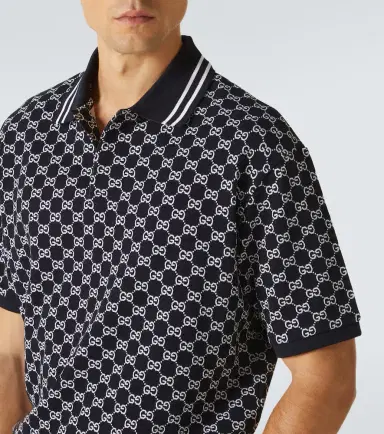 Gucci GG cotton piquet jacquard polo shirt | Thumbnail 4 Gucci GG cotton piquet jacquard polo shirt | Thumbnail 4