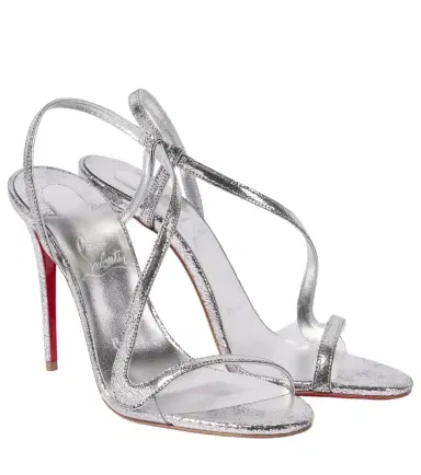 Christian Louboutin Rosalie 100 mirrored leather sandals | Thumbnail 1 Christian Louboutin Rosalie 100 mirrored leather sandals | Thumbnail 1