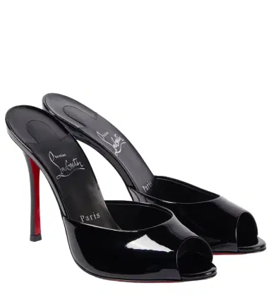 Christian Louboutin Me Dolly 100 patent leather mules | Thumbnail 1 Christian Louboutin Me Dolly 100 patent leather mules | Thumbnail 1