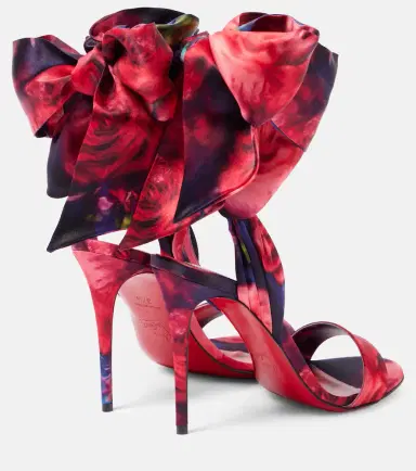 Christian Louboutin Sandale Du Désert 100 satin crêpe sandals | Thumbnail 2 Christian Louboutin Sandale Du Désert 100 satin crêpe sandals | Thumbnail 2