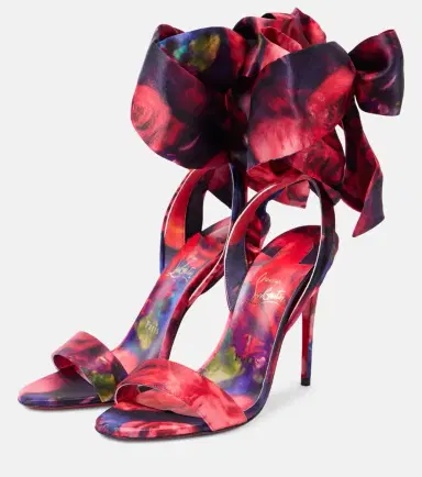 Christian Louboutin Sandale Du Désert 100 satin crêpe sandals | Thumbnail 3 Christian Louboutin Sandale Du Désert 100 satin crêpe sandals | Thumbnail 3