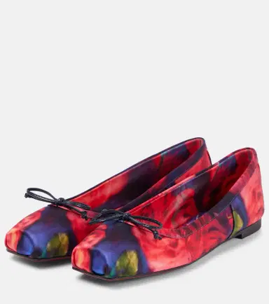 Christian Louboutin Mamadrague floral satin ballet flats | Thumbnail 2 Christian Louboutin Mamadrague floral satin ballet flats | Thumbnail 2