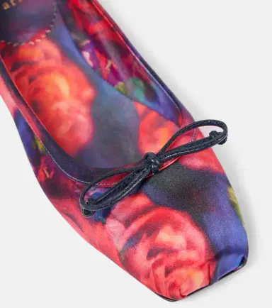 Christian Louboutin Mamadrague floral satin ballet flats | Thumbnail 4 Christian Louboutin Mamadrague floral satin ballet flats | Thumbnail 4