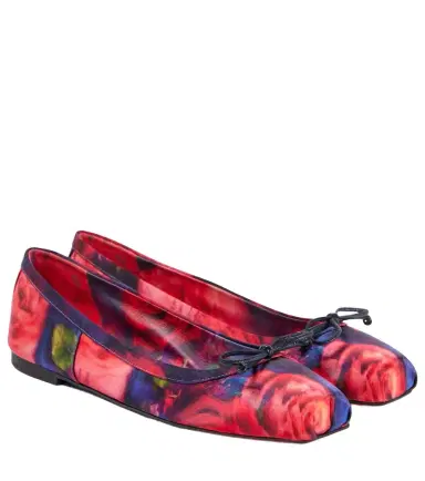 Christian Louboutin Mamadrague floral satin ballet flats | Thumbnail 1 Christian Louboutin Mamadrague floral satin ballet flats | Thumbnail 1