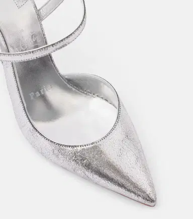 Christian Louboutin Jenlove 100 metallic leather slingback pumps | Thumbnail 4 Christian Louboutin Jenlove 100 metallic leather slingback pumps | Thumbnail 4