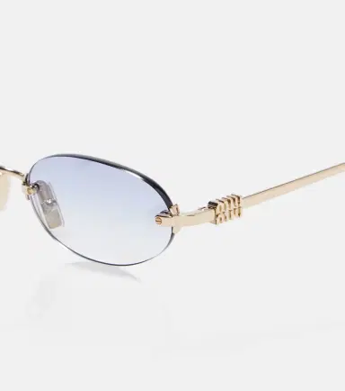 Miu Miu Logo oval sunglasses | Thumbnail 2 Miu Miu Logo oval sunglasses | Thumbnail 2