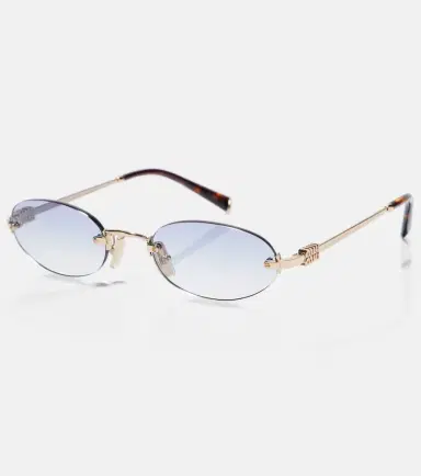 Miu Miu Logo oval sunglasses | Thumbnail 4 Miu Miu Logo oval sunglasses | Thumbnail 4