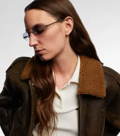 Miu Miu Logo oval sunglasses | Thumbnail 5 Miu Miu Logo oval sunglasses | Thumbnail 5