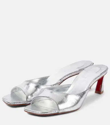 Christian Louboutin Condora 55 metallic leather mules | Thumbnail 3 Christian Louboutin Condora 55 metallic leather mules | Thumbnail 3