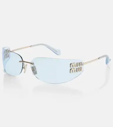Miu Miu Logo rectangular sunglasses | Thumbnail 4 Miu Miu Logo rectangular sunglasses | Thumbnail 4