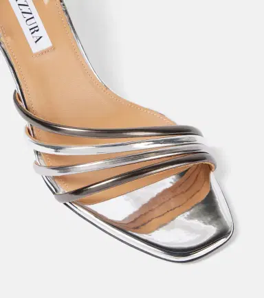 Aquazzura Latour 75 metallic leather sandals | Thumbnail 3 Aquazzura Latour 75 metallic leather sandals | Thumbnail 3