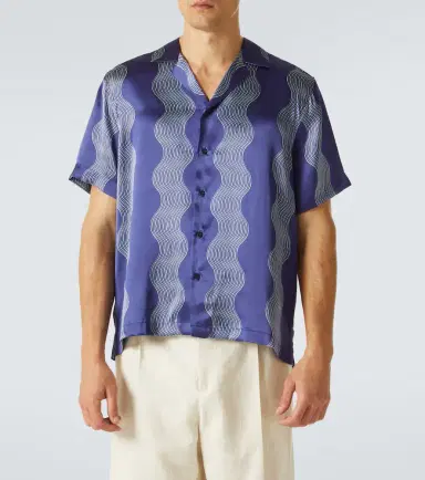 Frescobol Carioca Roberto printed silk bowling shirt | Thumbnail 3 Frescobol Carioca Roberto printed silk bowling shirt | Thumbnail 3