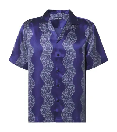 Frescobol Carioca Roberto printed silk bowling shirt | Thumbnail 1 Frescobol Carioca Roberto printed silk bowling shirt | Thumbnail 1