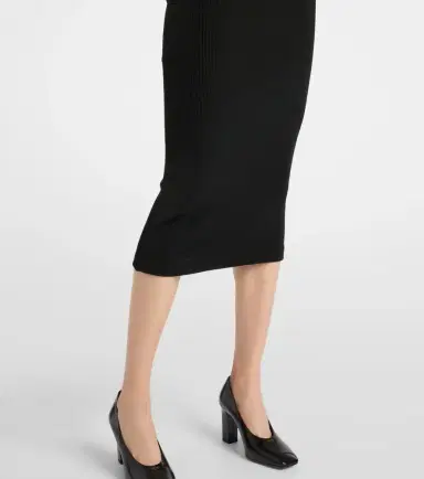 Prada Logo ribbed-knit midi dress | Thumbnail 3 Prada Logo ribbed-knit midi dress | Thumbnail 3