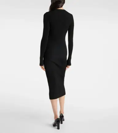 Prada Logo ribbed-knit midi dress | Thumbnail 5 Prada Logo ribbed-knit midi dress | Thumbnail 5