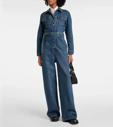 Prada Belted denim jumpsuit | Thumbnail 3 Prada Belted denim jumpsuit | Thumbnail 3