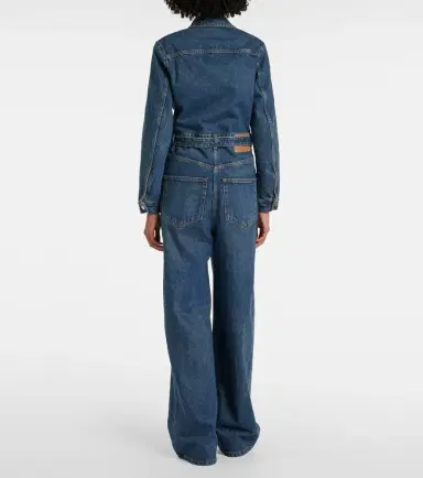 Prada Belted denim jumpsuit | Thumbnail 4 Prada Belted denim jumpsuit | Thumbnail 4