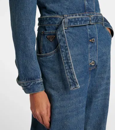 Prada Belted denim jumpsuit | Thumbnail 5 Prada Belted denim jumpsuit | Thumbnail 5